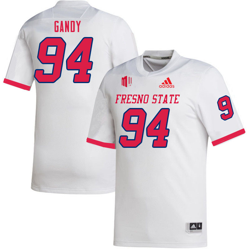 Men #94 Julius Gandy Fresno State Bulldogs College Football Jerseys Sale-White
